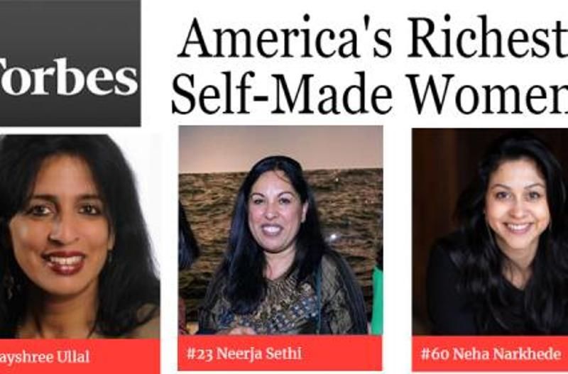 Jayshree Ullal on the Forbes list of America's richest self made women