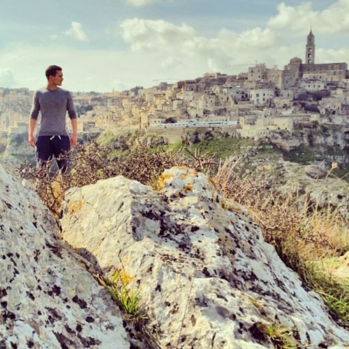 Julian Kostov on a hiking trip in Italy