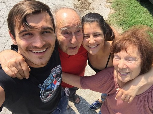 Julian Kostov with his parents and younger sister Lia Kostov