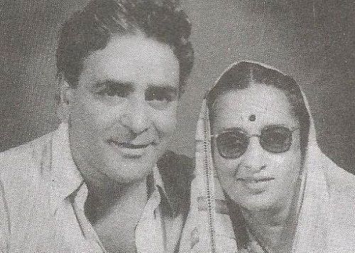 Prithviraj Kapoor and Ramsarni Mehra