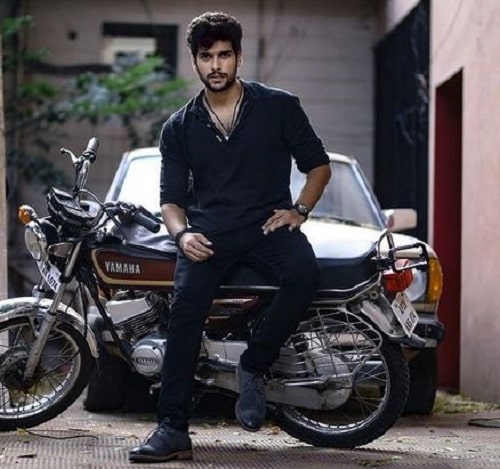 Sai Ketan Rao posing on his motorcycle