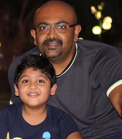 Sandhya Manoj's brother with his son