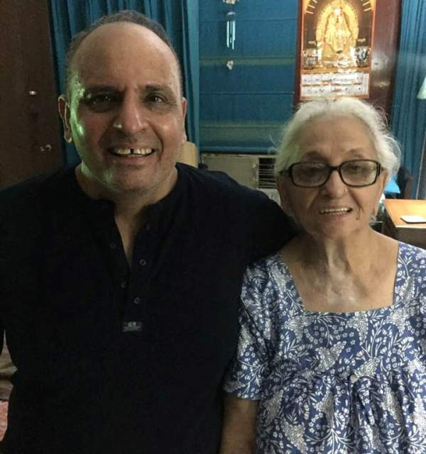 Sanjiv Bhasin with his mother