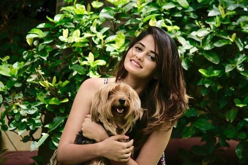 Shivani Patil with her pet dog