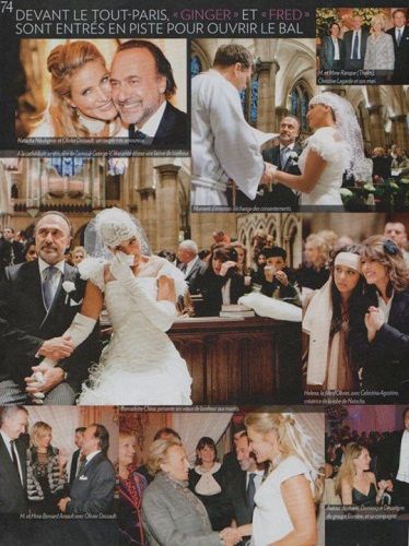A collage of Natacha Nikolajevic and Olivier Dassault’s wedding pictures