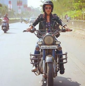 Aditi Rajput riding a bike