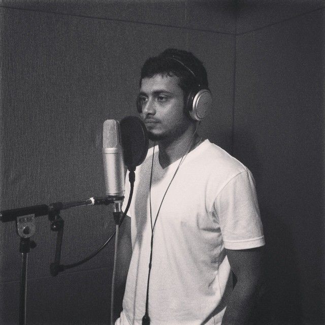 A picture of Aravind from the dubbing session