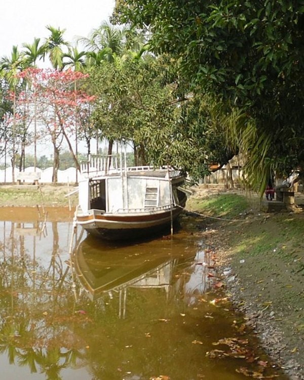 Boat used by Rabindranath Tagore at the pond of Shelaidaha Kuthibari, Kushtia