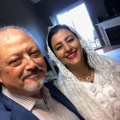 Jamal Khashoggi with Hanan Atr