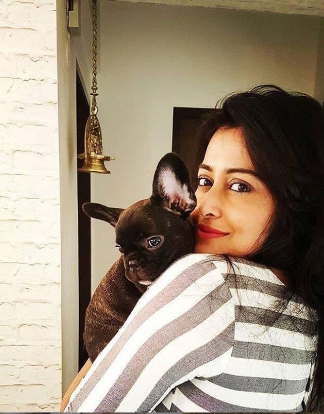Nidhi Subbaiah with her pet