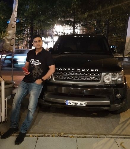 Prashanth Sambargi with his car