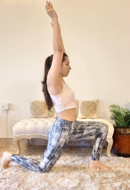 Sasha Ramchandani doing yoga