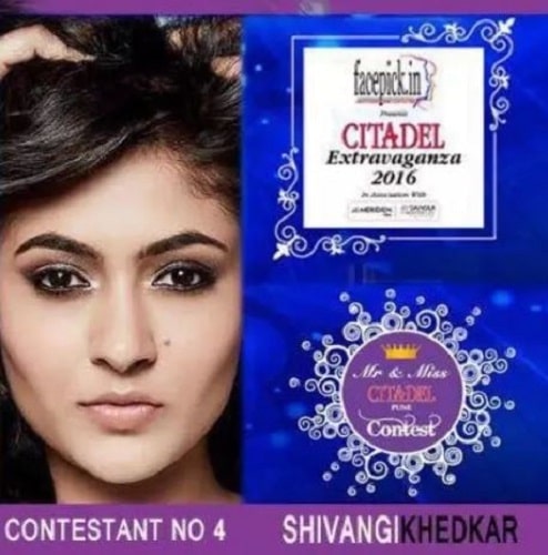 Shivangi Khedkar as a contestant in Mr. and Miss Citadel Pune