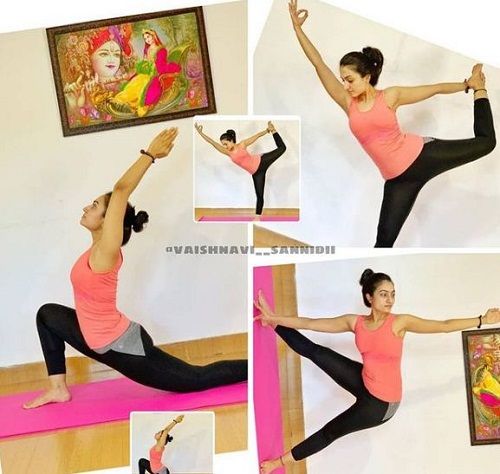 Vaishnavi Gowda performing Yoga