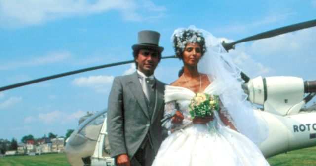 Wedding picture of Olivier Dassault with his first wife