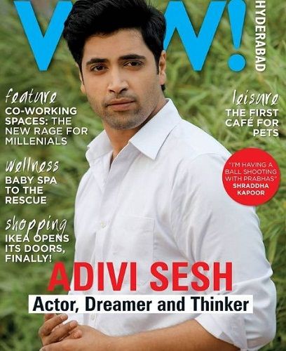 Adivi Sesh featured on the cover page of WOW magazine