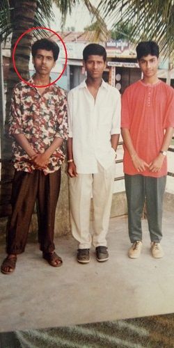 An old photo of Chakravarthy Chandrachud with his friends