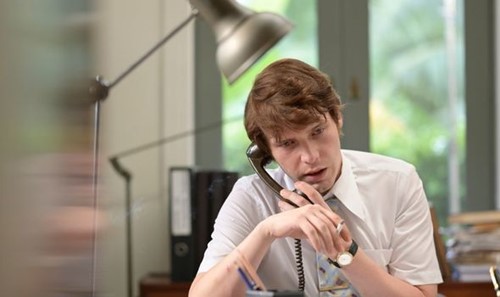 Billy Howle smoking in a scene for the show 'The Serpent'