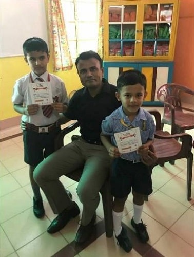 Dr. Shailesh Kumar Yadav with his sons