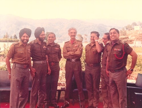 Hanut Singh (middle) with other soldiers of Poona Horse regiment