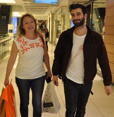 Ilker Kaleli with his mother