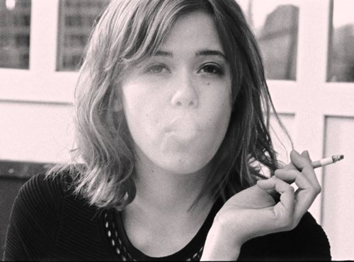 Mathilde Warnier smoking