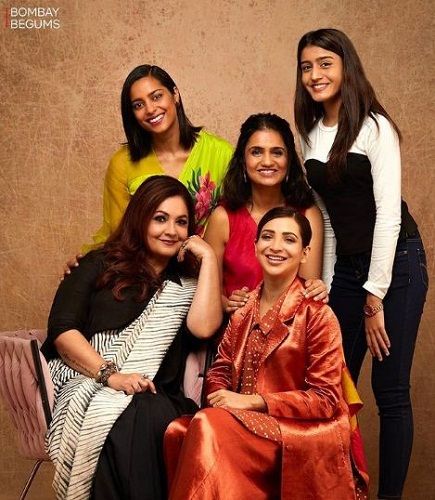 Pooja Bhatt with her co-stars in Bombay Begums
