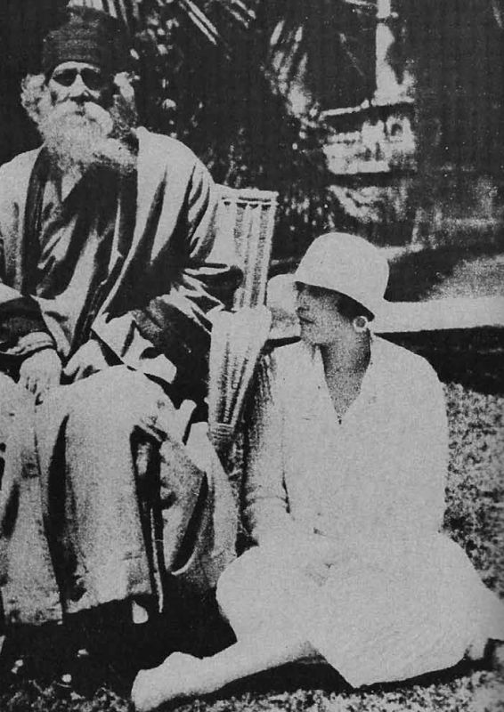Rabindranath Tagore sitting on the armchair gifted by Victoria Ocampo