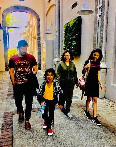 Sara Arjun with her family