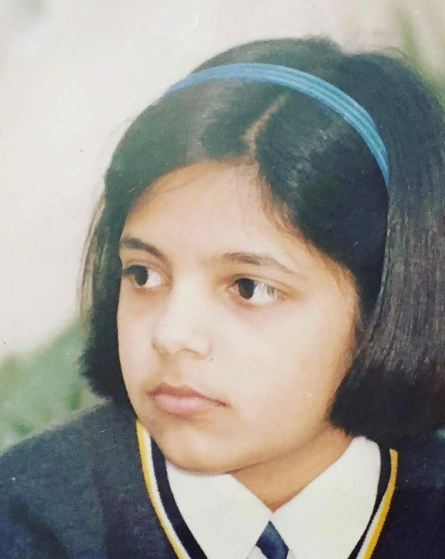 Sugandha Mishra in her school days