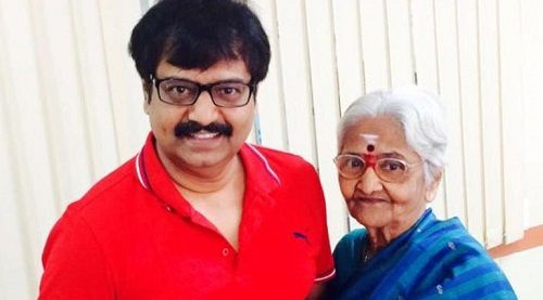 Vivek with his mother