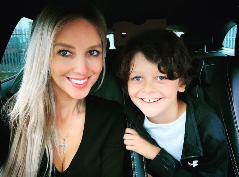 Kate Elizabeth Hallam with her son Dani