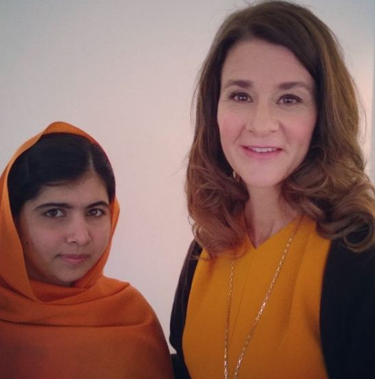 Melinda Gates with Malala Yousafzai