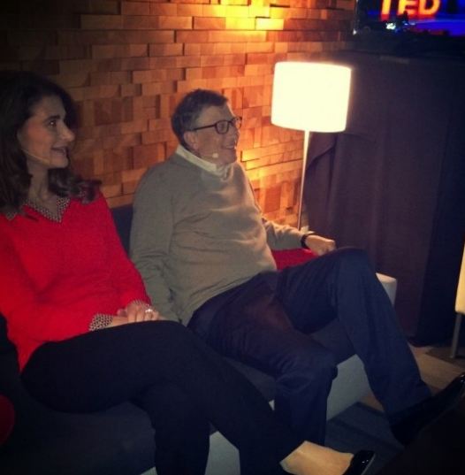 Melinda and Bill Gates at TED conference in Vancouver
