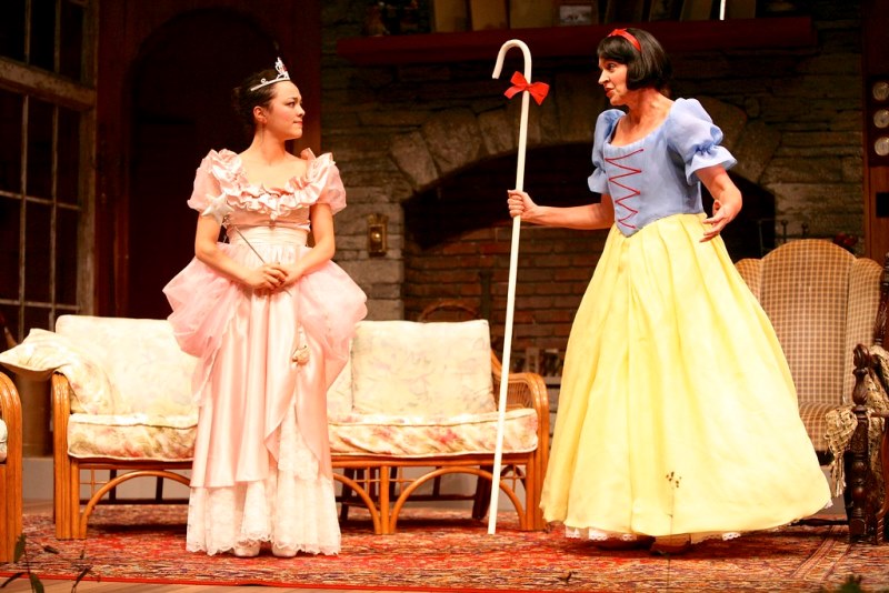 Midori Iwama as Nina (left) and Nance Williamson as Masha in the Syracuse Stage production of Vanya and Sonia and Masha and Spike (2014)