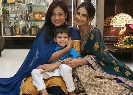 Palak Tiwari with her mother and step-brother