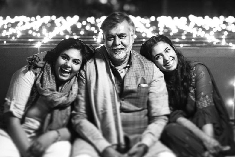 Prahlad Singh Patel with his daughters