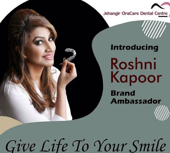 Roshni Kapoor as the brand embassador of Jehangir OraCare Dental Centre