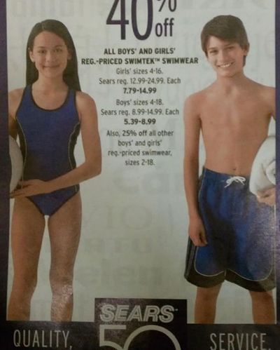 Samantha Win in an advertisement for Sears Company