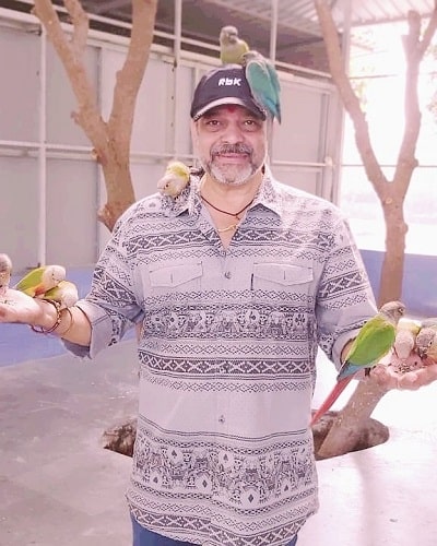 Sameer Rajda with birds