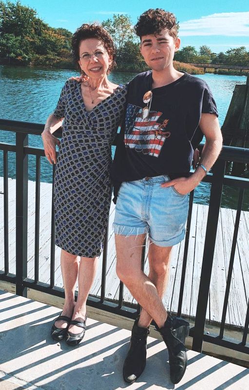 Misha Osherovich with his mother