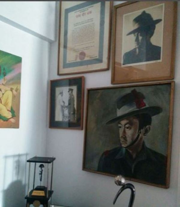 A wall dedicated to Lt. Col. Dhan Singh Thapa in his house