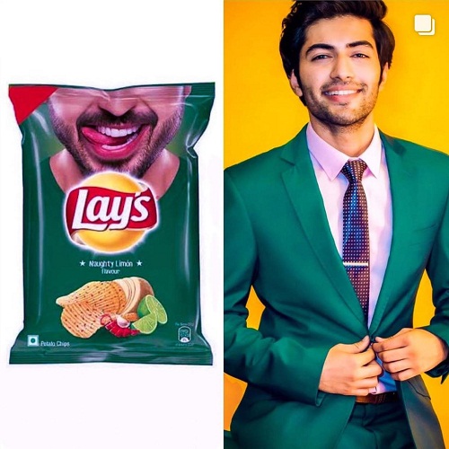 Akshay Kharodia's half face featured on Lay's packet