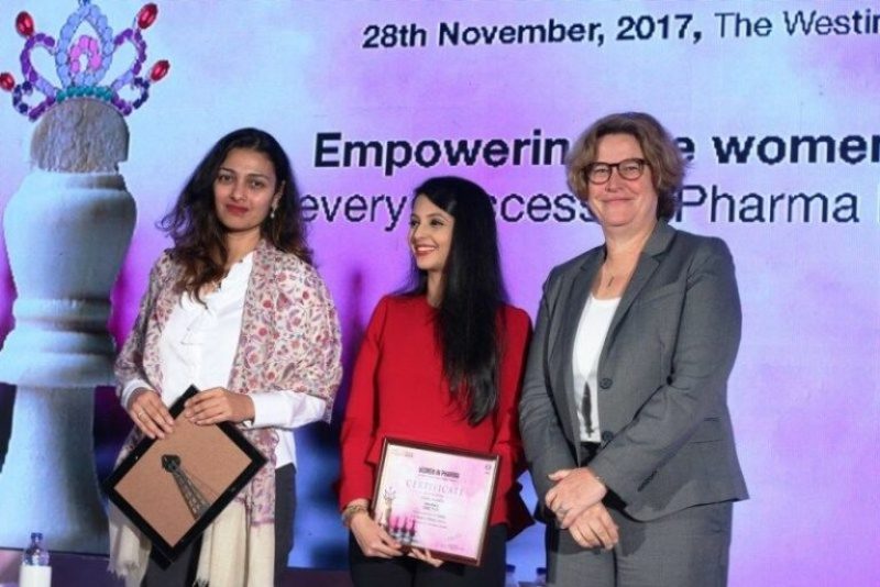 Ameera Shah, MD, Metropolis Healthcare with Ekta Batra (anchor and editor) and Marina Wyatt, CFO, UBM at the Women Pharma Summit 2017