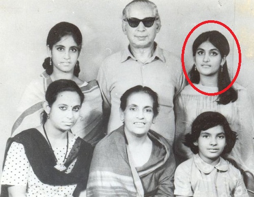 An old picture of Nadira Babbar with her family