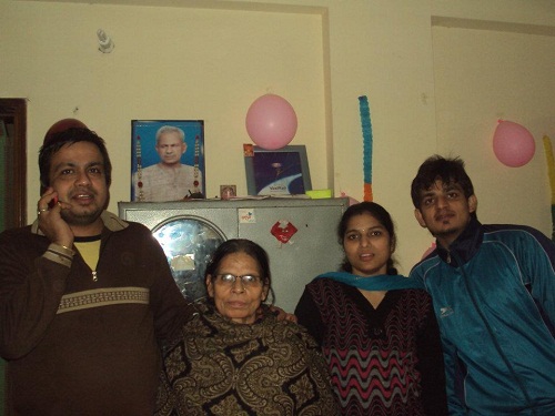 Anshuman Pushkar with his family