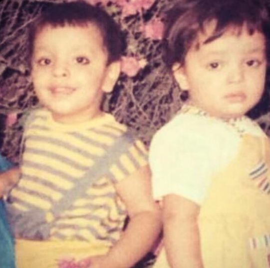A childhood picture of Deepanshu Singh (left) with his sister