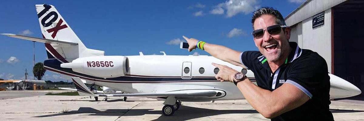 Grant Cardone with his Gulfstream G550 