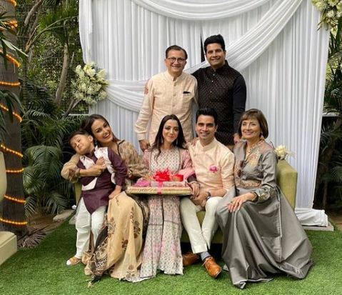 Karan Mehra with his family