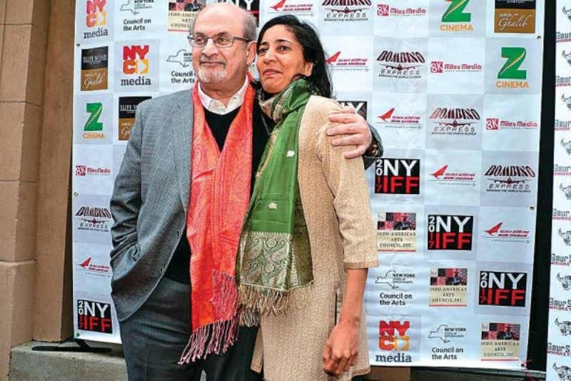 Kiran Desai with Salman Rushdie